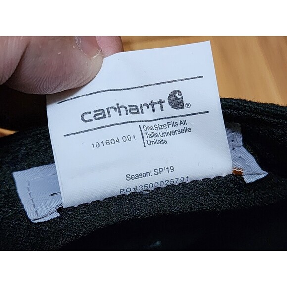 Carhartt Mens Hat Cap Black Snapback Moisture Wicking Fast Dry Ashland Work - Picture 8 of 8